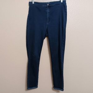 Garage Blue Stretch Roller Jegging Zip Fly